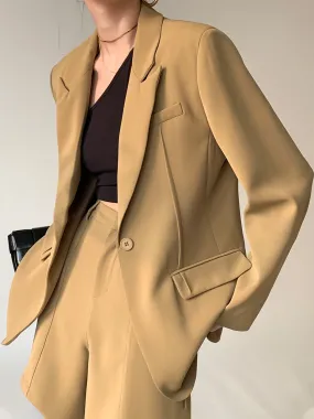 Tailored Slim Waist Jacket - Honey Yellow