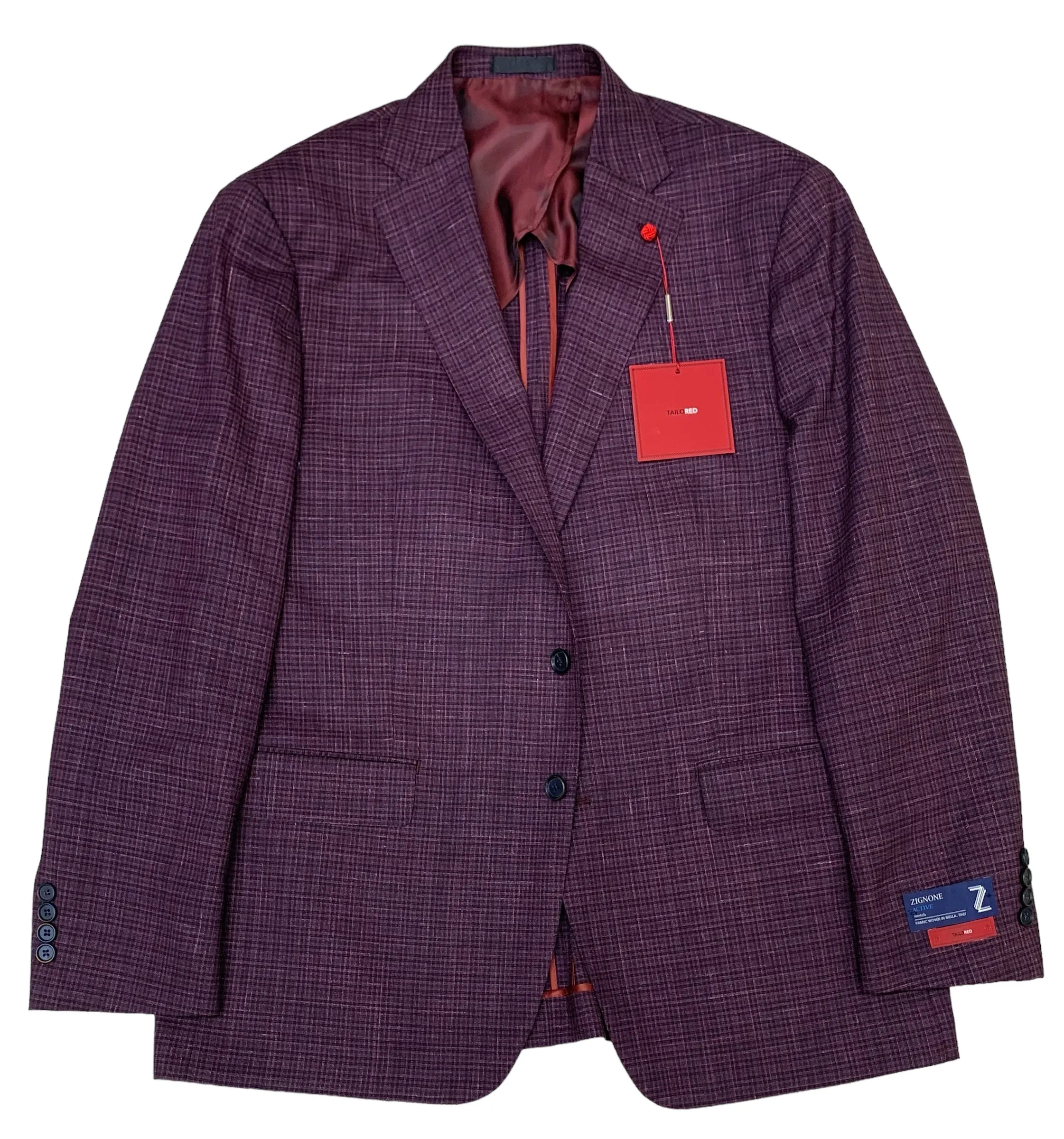 Tailored Sport Jacket | Wine