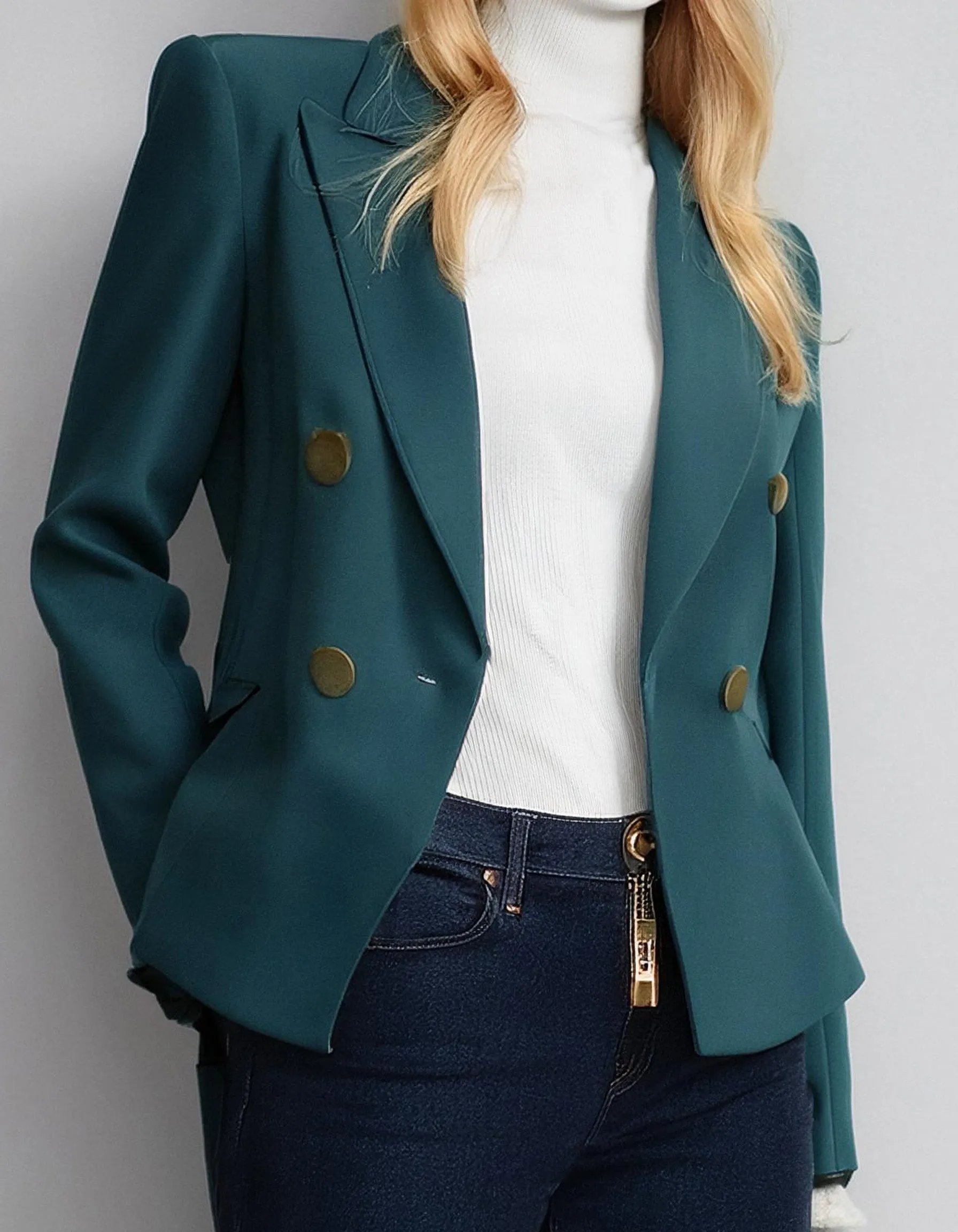 Teal Tailored Blazer