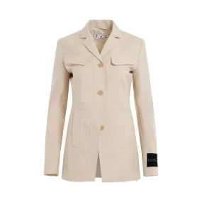 Toybox Dry Wool Belted Jacket in Sand