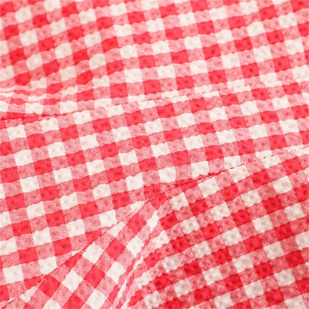 Trendy Red Gingham Cami Top