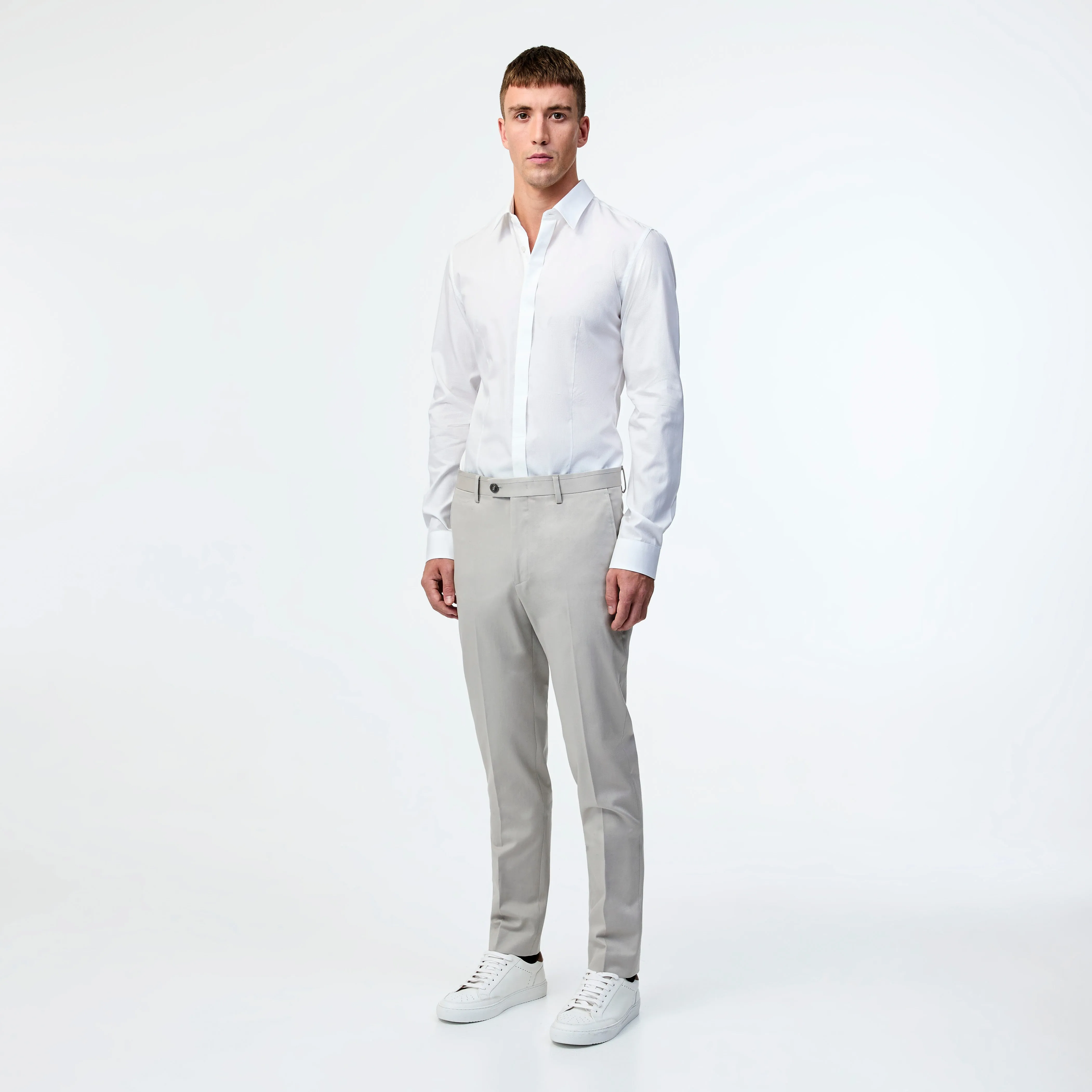 Twill Stretch Cotton Pant Neutral