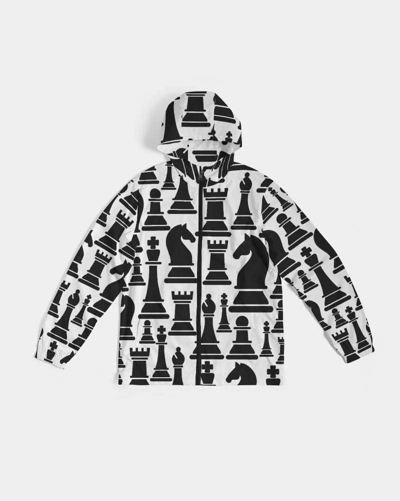 Uniquely You Mens Windbreaker Jacket / Chess Print