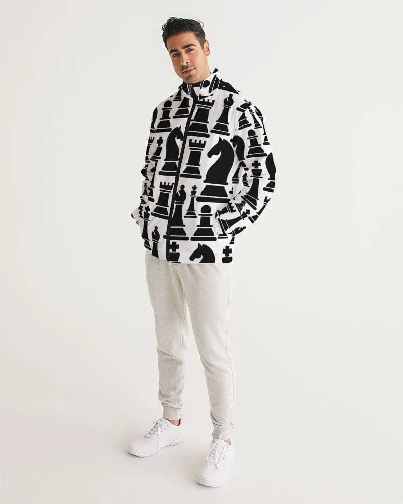 Uniquely You Mens Windbreaker Jacket / Chess Print