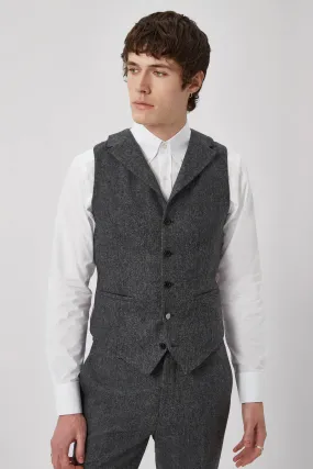 Uptown Slim Fit Grey Wool Waistcoat - ARCHIVE