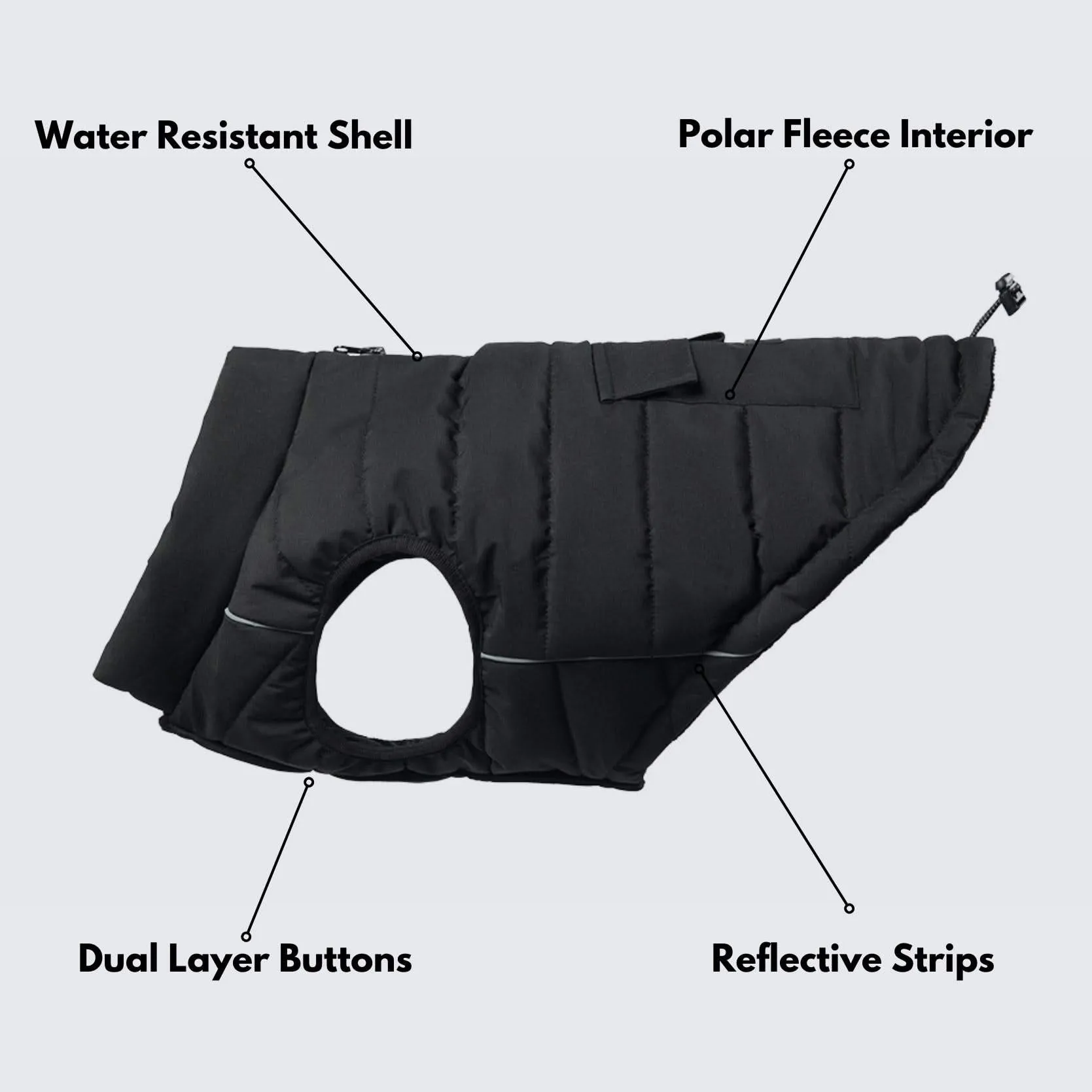 WarmShield Water-Resistant Jacket - Black