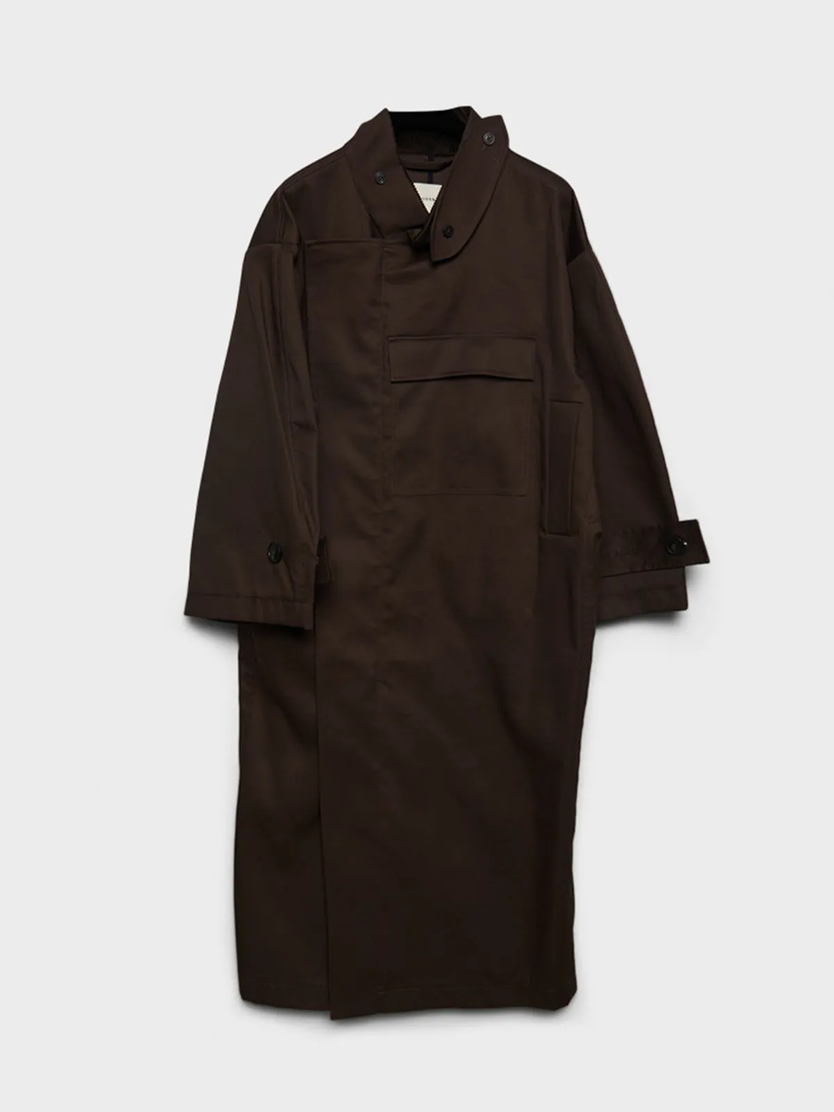 Water Resistant Coat in Dark Brown