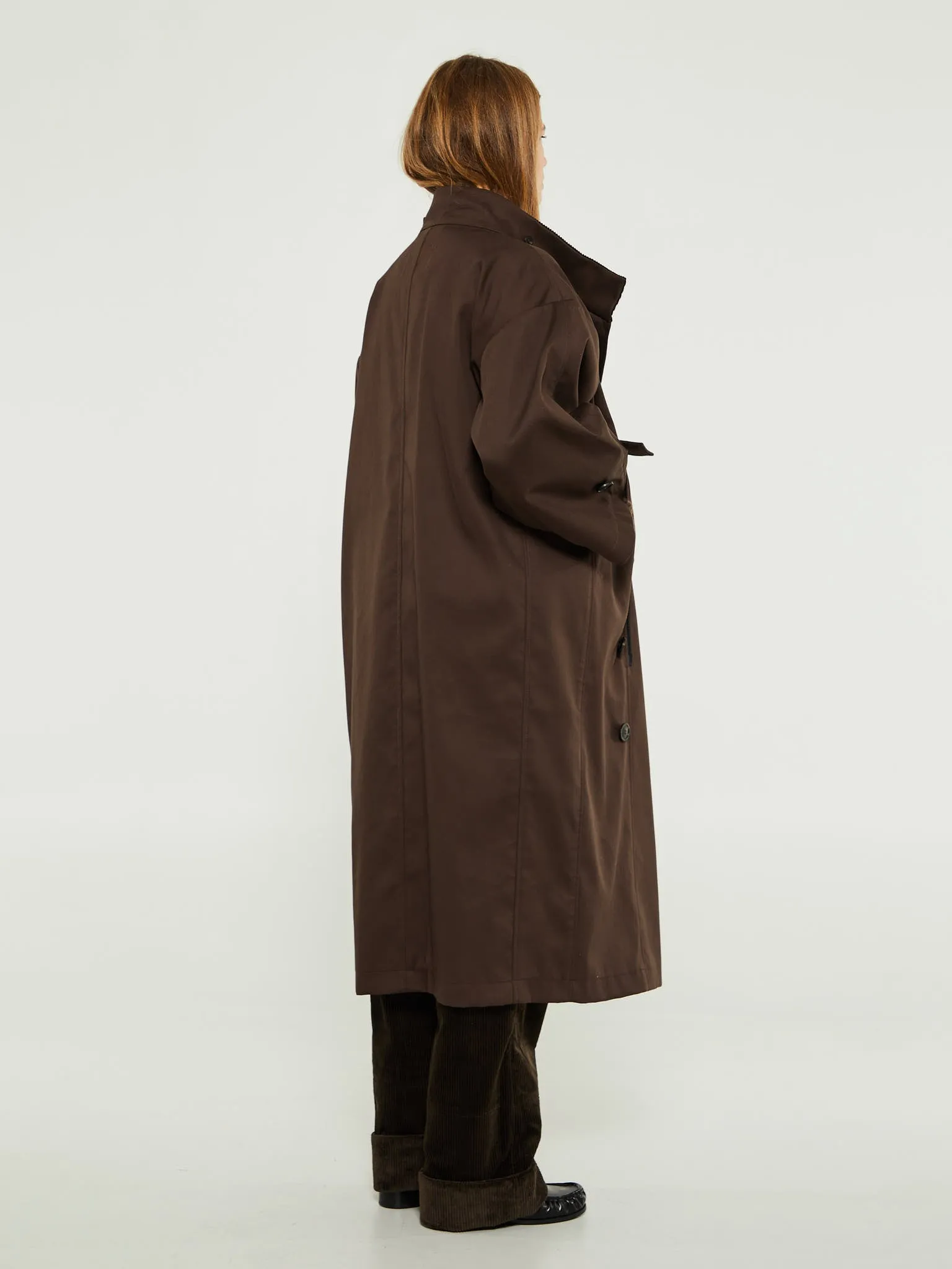 Water Resistant Coat in Dark Brown