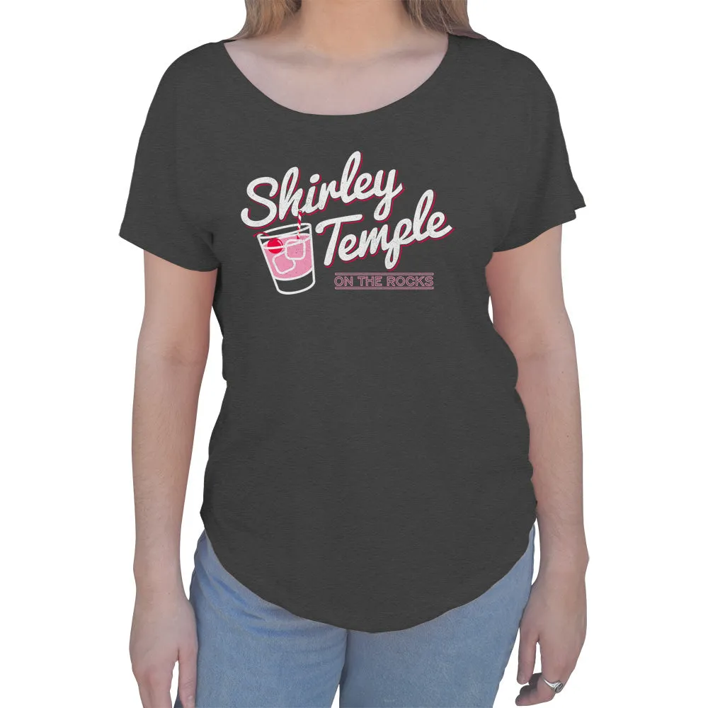 Women's Shirley Temple On The Rocks Scoop Neck T-Shirt