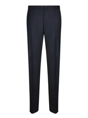 Wool blue trousers